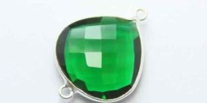 Emerald Quartz Faceted Connector Jewellery