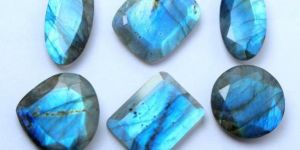 Natural Blue Labradorite Faceted Cabochon Mix Shape
