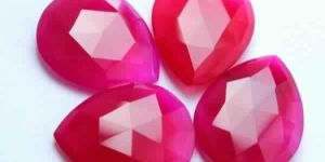 Ruby Chalcedony Faceted Gemstones
