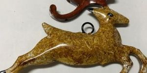 Handpainted Metal Reindeer