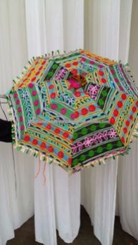 Embroidered Garden Umbrella