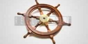 Brass Wood Ship Wheel