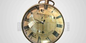 LARGE TWIN MAGNIFIER BRASS CASED BALL CLOCK