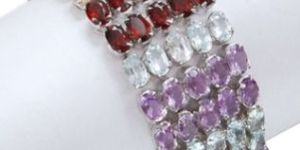 Multi-Gemstone Tennis Bracelet