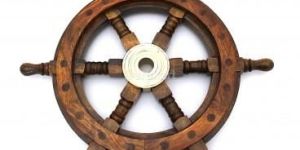 Ship Wheel in Wood