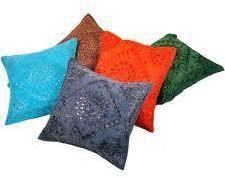 Hand Embroidered Mirror Cushion Covers