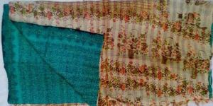 Hand Made Printed Kantha Stiches Scarves