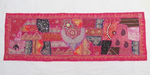 Traditional Ethnic Beads Work Decorative Table Runner