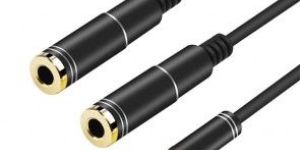 Headphone Earphone Mic Audio Y Splitter Cable