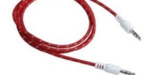 Male to Male Woven Fabric Cotton Aux Audio Cable