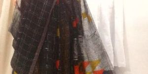 Handloom Pure Linen Jamdani Saree