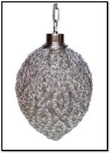 Nickle Plated Crystal Pendant Light