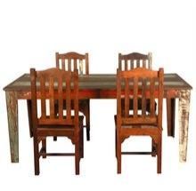 Wood Dining Table with Mission Chairs
