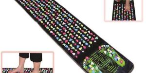 CHINESE REFLEXOLOGY WALK STONE FOOT LEG MASSAGER MAT HEALTH CARE ACUPRESSURE