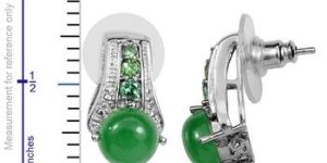 Stud Gemstone Brass Earrings Jewelry