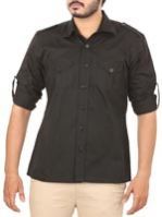 Mens Long Sleeve Cotton Safari Bush Shirt