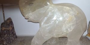 Rose Quartz Elephant