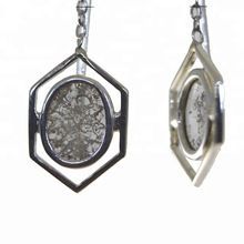 Sterling Silver Earring Slice Diamond