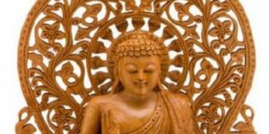 Wooden Sitting Sinhasan Buddha