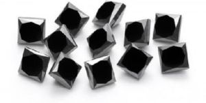 5.21 CT 3.76-3.85 MM AA PRINCESS ( 12 PCS ) LOOSE FANCY BLACK DIAMONDS