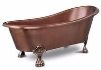 Handmade Pure Solid Free Standing Claw Foot Bath Tub Antique Copper