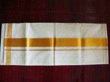 Cotton Dhoti Lungi with Zari Border