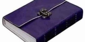 PURPLE LEATHER JOURNAL WRITING NOTEBOOK