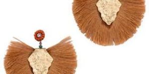 GOLD METAL FRINGES EARRING