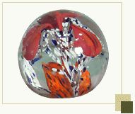 Glass Desktop Aquatic Flora Paper Weight