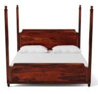 Oak Finish King Size Bed