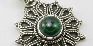 MALACHITE PENDANT HANDMADE JEWELRY