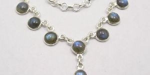 REAL LABRADORITE Curb Chain Necklace JEWELRY