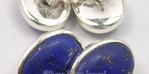 Sterling Silver Real LAPIS LAZULI Cufflinks