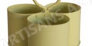 ANTIQUE PAINTED INDIAN METAL POT, INDIAN IRON HANDCRAFTED SERVING POT