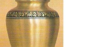 BRASS ADULT CREMATION URN MATT