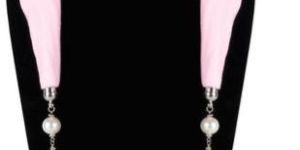 Pink Modern Tassel Jewellery Scarf