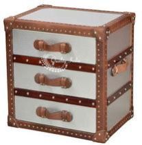 Metal Trunk Cube 3 Drawer