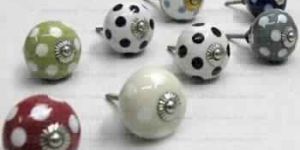 Polka Dot Ceramic Knob