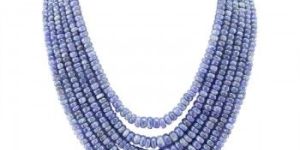 Genuine 782.00 Cts 6 Line Blue Tanzanite Beads Necklace