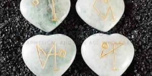 GREEN AVENTURINE HEART SHAPE ARCH ANGEL SETS