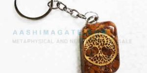 YELLOW AVENTURINE TREE OF LIFE ORGONITE KEY CHAINS