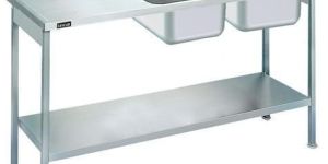 Stainless Steel Two Sink Unit