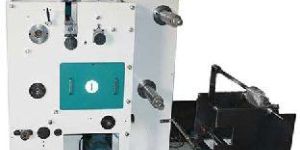 SINGLE COLOUR ROTARY FLEXO PRINTING WITH SINGLE DIE CUTTING MACHINE