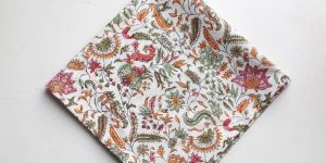 Hand Block Printed Cotton Handkerchief MYHC07