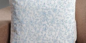 Kantha Cushion Cover Hand Block Printed Cotton