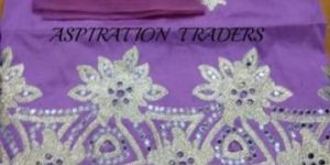 Raw Silk Embroidered George with Blouse