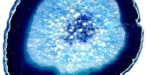 Blue Onyx Agate Stone Slab Slice