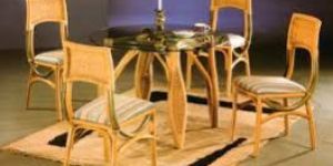 Cane Dining Table Set