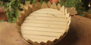 Round Bamboo Serving Tray