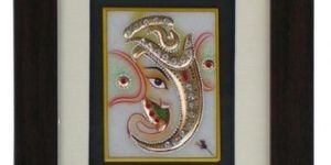Marble Tile Painting Ganesh Ji
